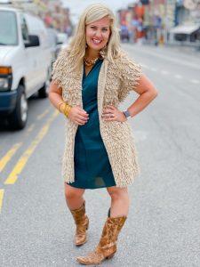 Broadway Dress by Good Hart, the dress that is perfect for any occasion styled with parkway vest