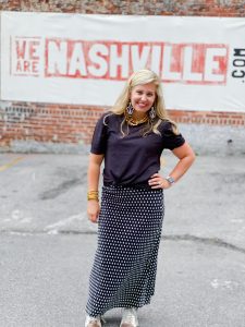 Bells Bend Skirt by Good Hart Paired with Briley Black Tee