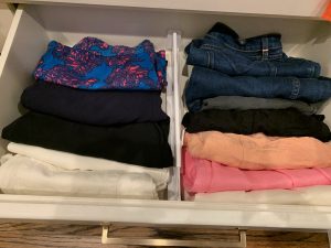 short drawer in closet