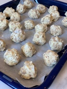 Sausage balls before they are cooked