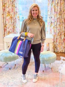 Brentwood Legging with Sweatshirt by Good Hart worn by Catherine Martin